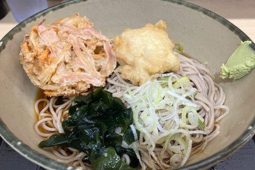 箱根そば「岩下の新生姜®ミニかき揚げ天と鱧天」