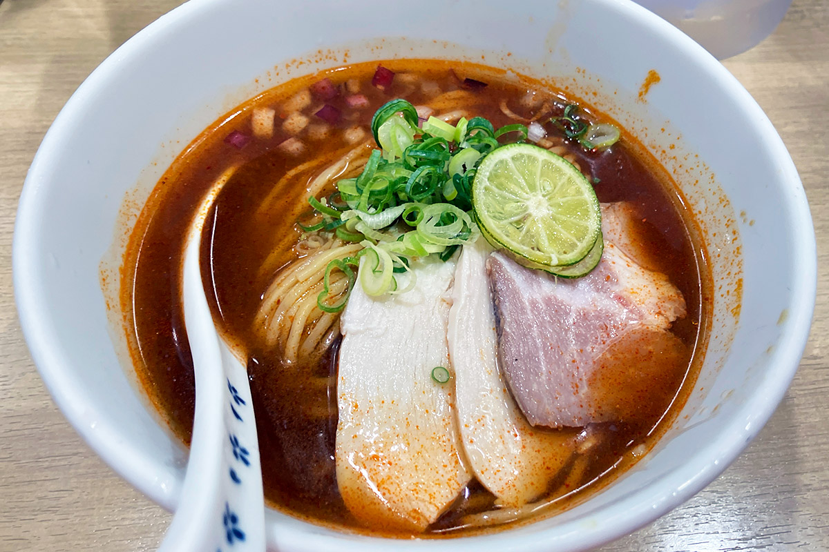 貝麺みかわ「唐辛子と山椒の冷やし貝麺」1150円（税込）