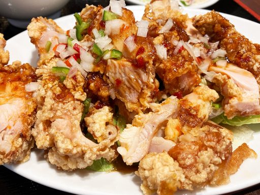 歓迎の日替わり「油淋鶏定食」