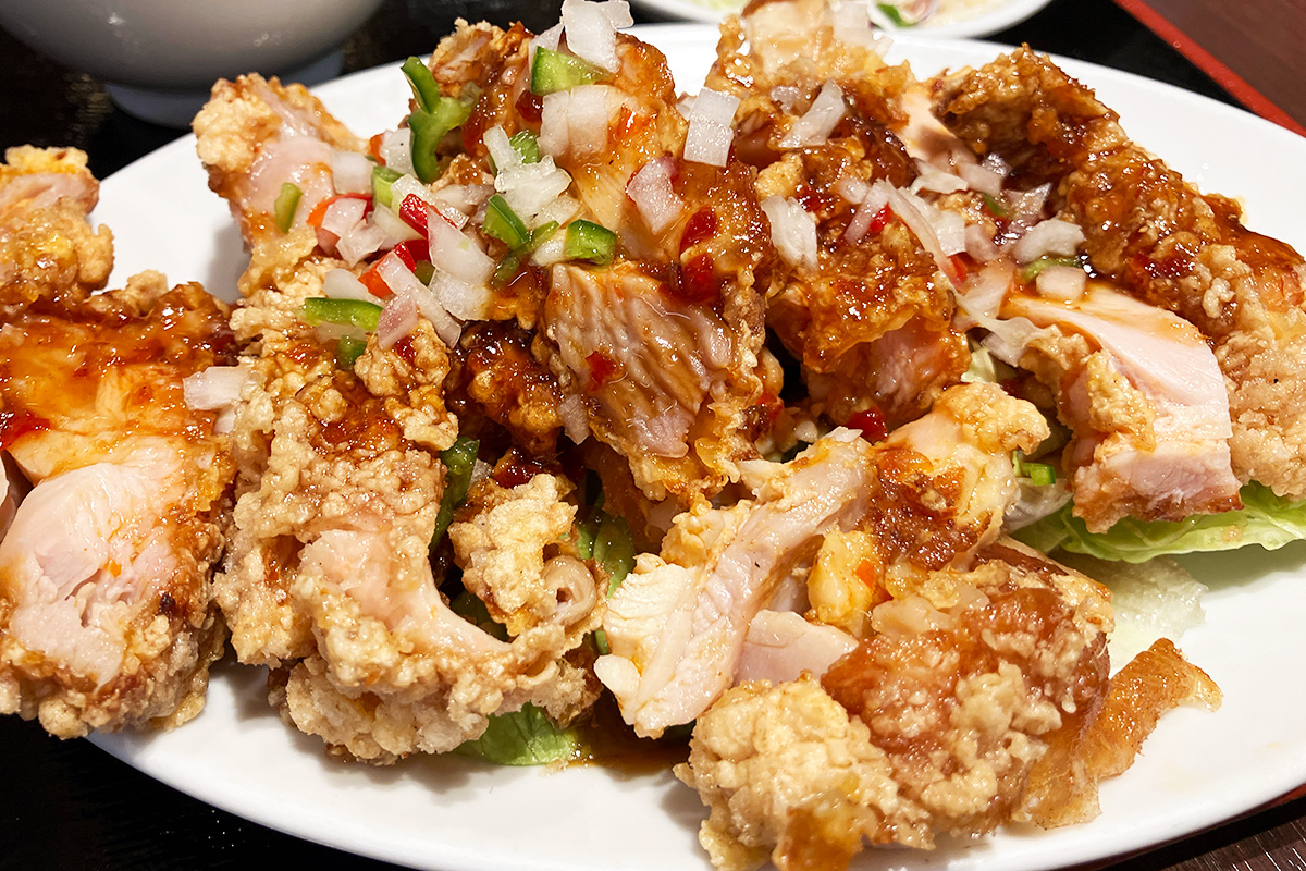 歓迎の日替わり「油淋鶏定食」