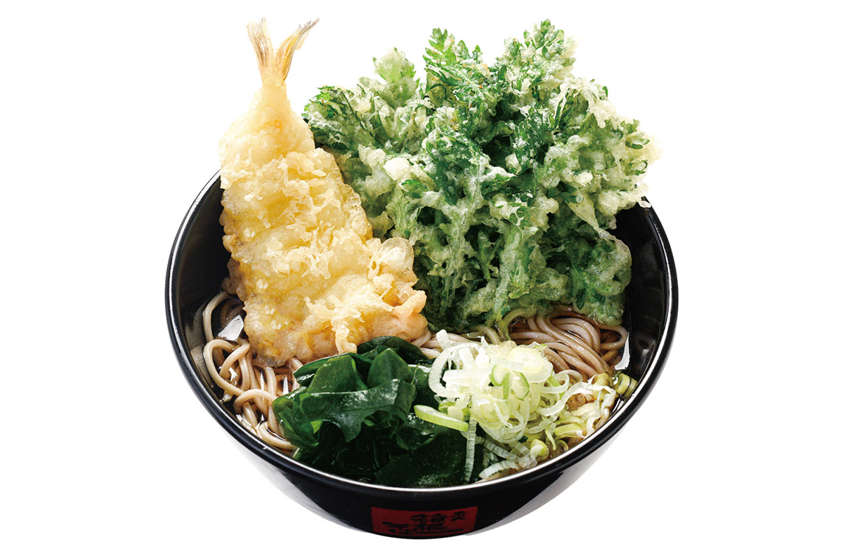 「ふぐ天と春菊天（そば・うどん）」