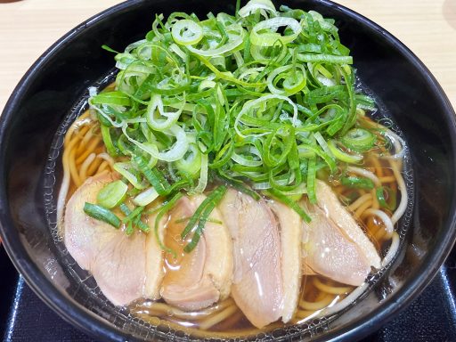 「鴨そば～九条葱のせ～」と「九条ネギ」トッピング