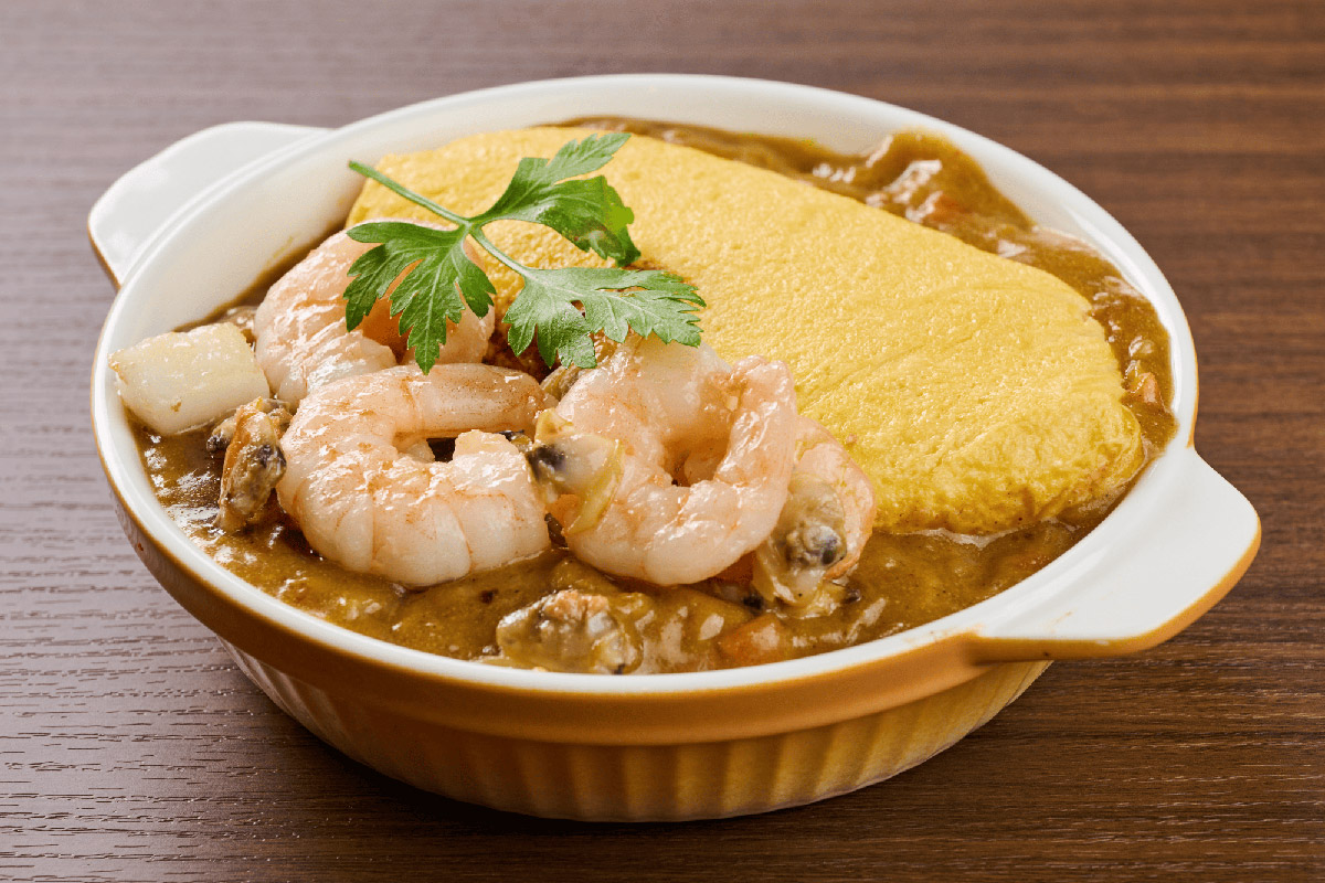 「シーフード焼きカレーオムライス」 1,600円