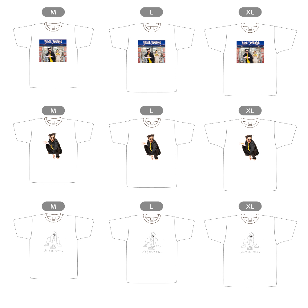 Tシャツ 全3種 各¥5,000(税込)