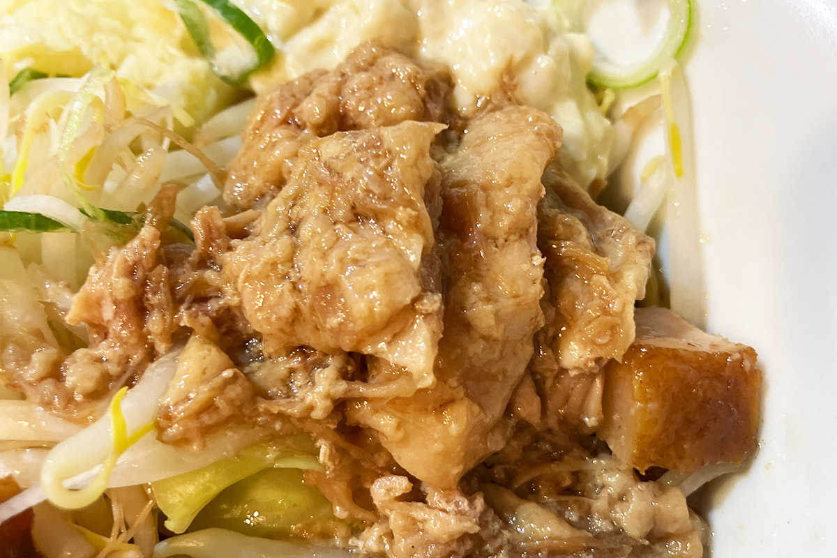 これは背脂ですかね、肉感強めですが