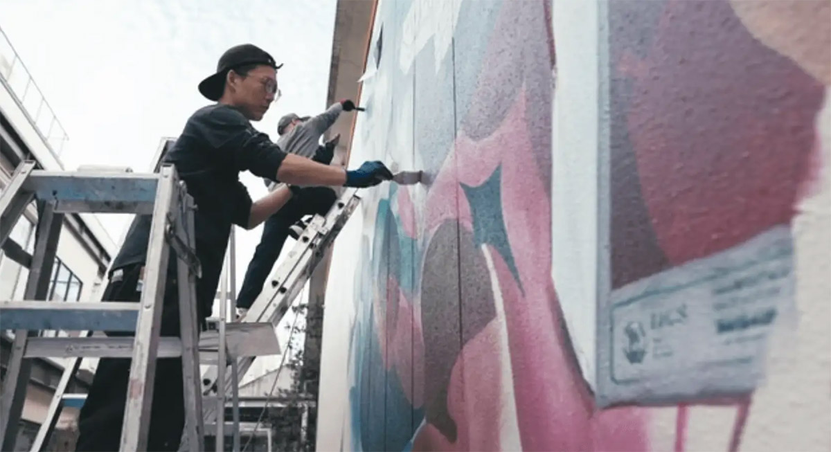 ＭＵＲＡＬ ＭＥＤＩＡ＠ミカン下北 での過去のライブペイントの様子