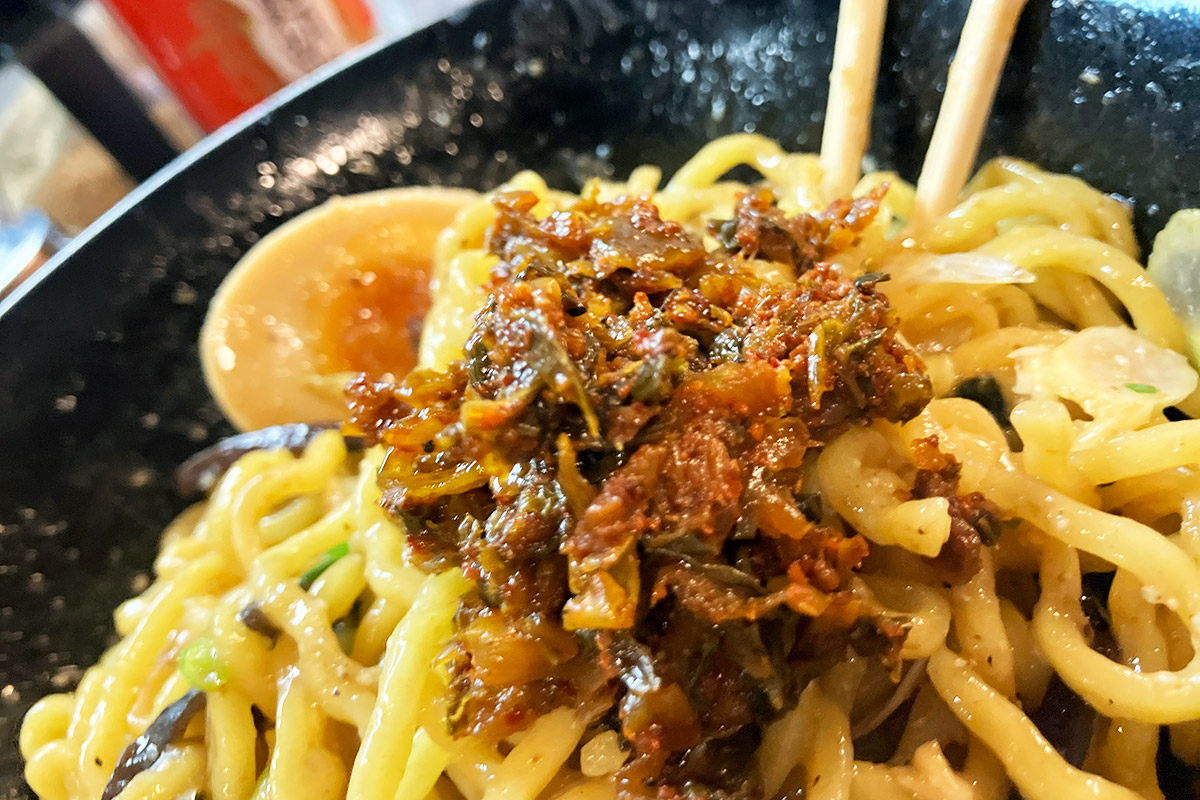 はい、辛子高菜を加えてみました