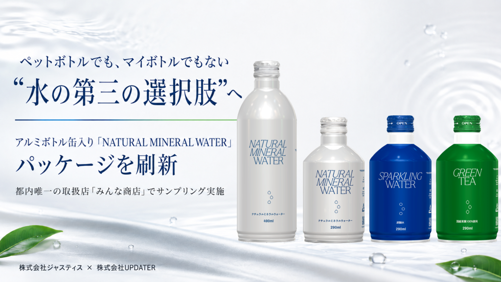 NATURAL MINERAL WATER 新パッケージのメインビジュアル