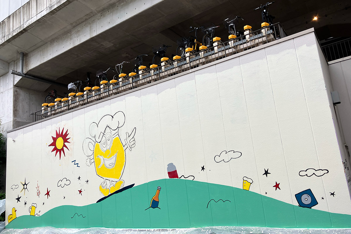 7月7日時点のウォールアート、完成が楽しみです!