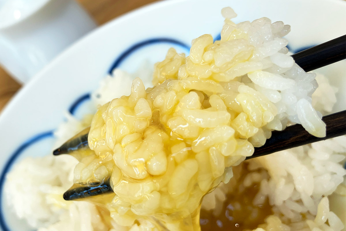 これまた穏やかな味わいの卵かけご飯に
