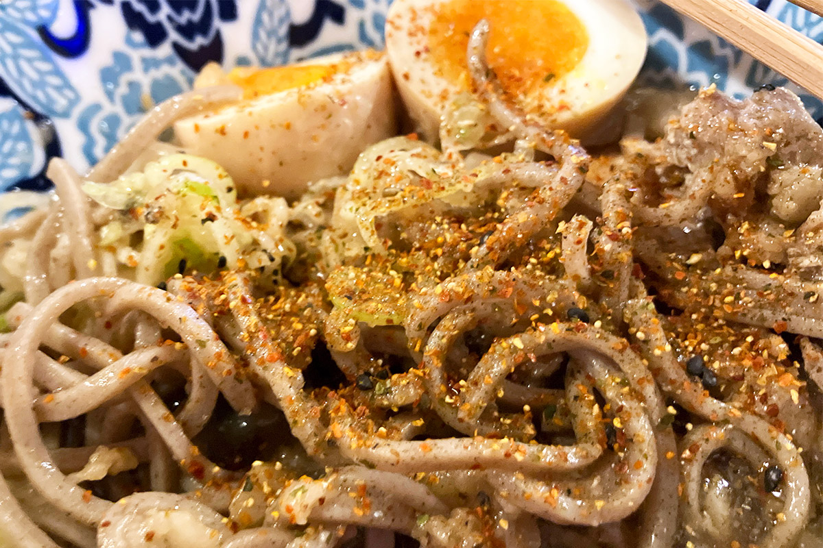 七味投入で刺激を追加