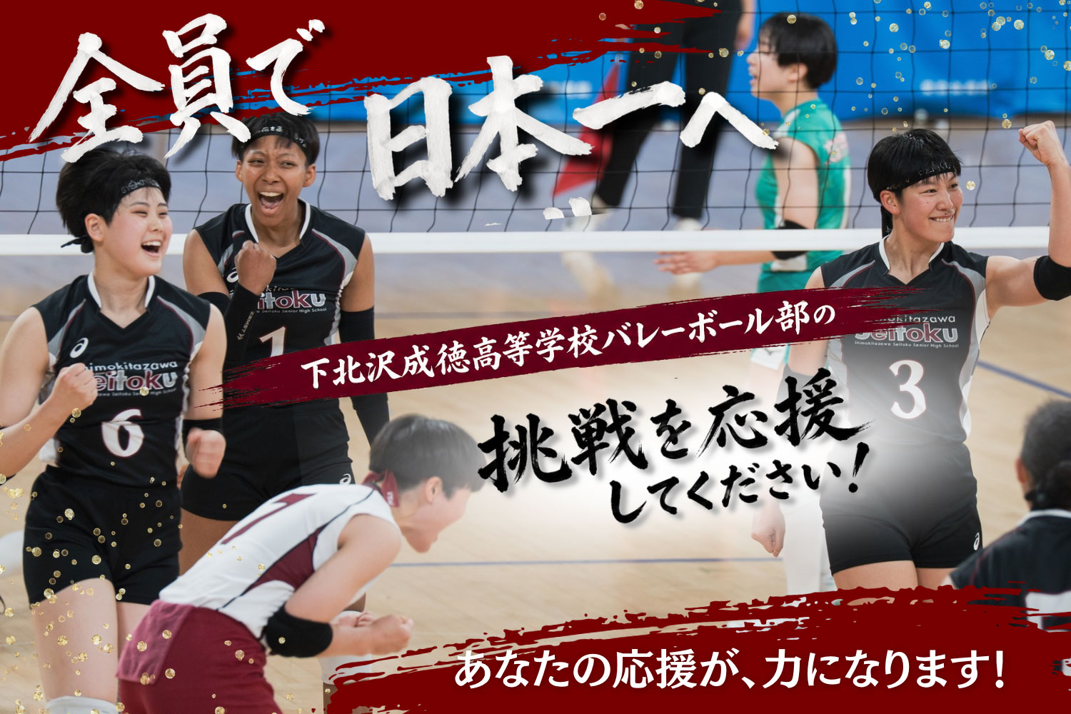 CAMPFIRE「日本一への挑戦！下北沢成徳バレー部のインターハイ応援プロジェクト」