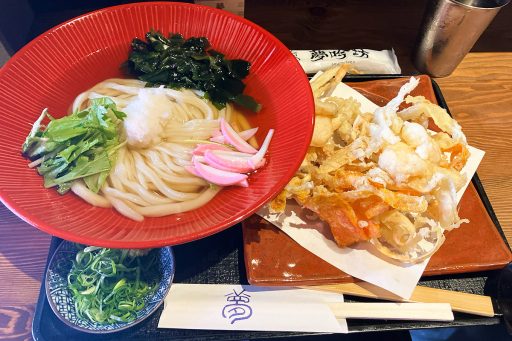 夢吟坊「冷やしかき揚げうどん」1380円