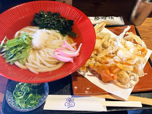 夢吟坊「冷やしかき揚げうどん」1380円