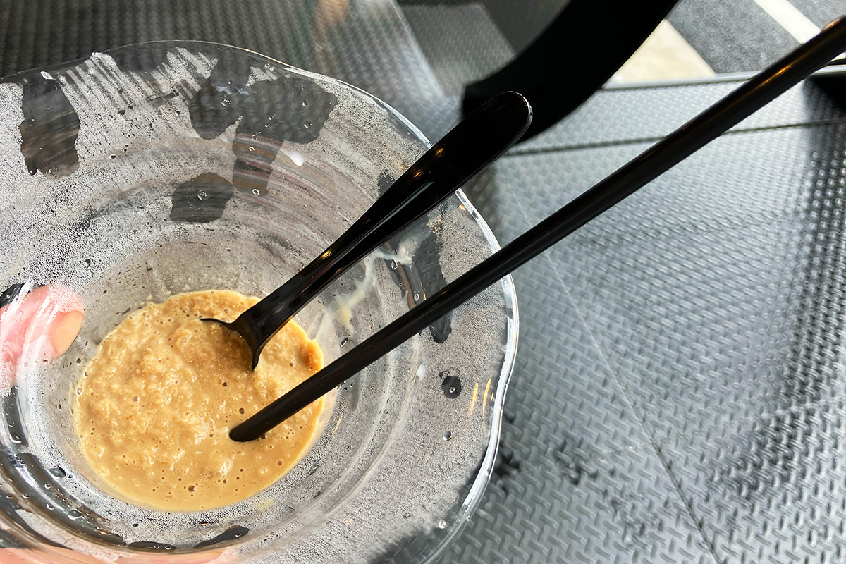 ラストはストローで