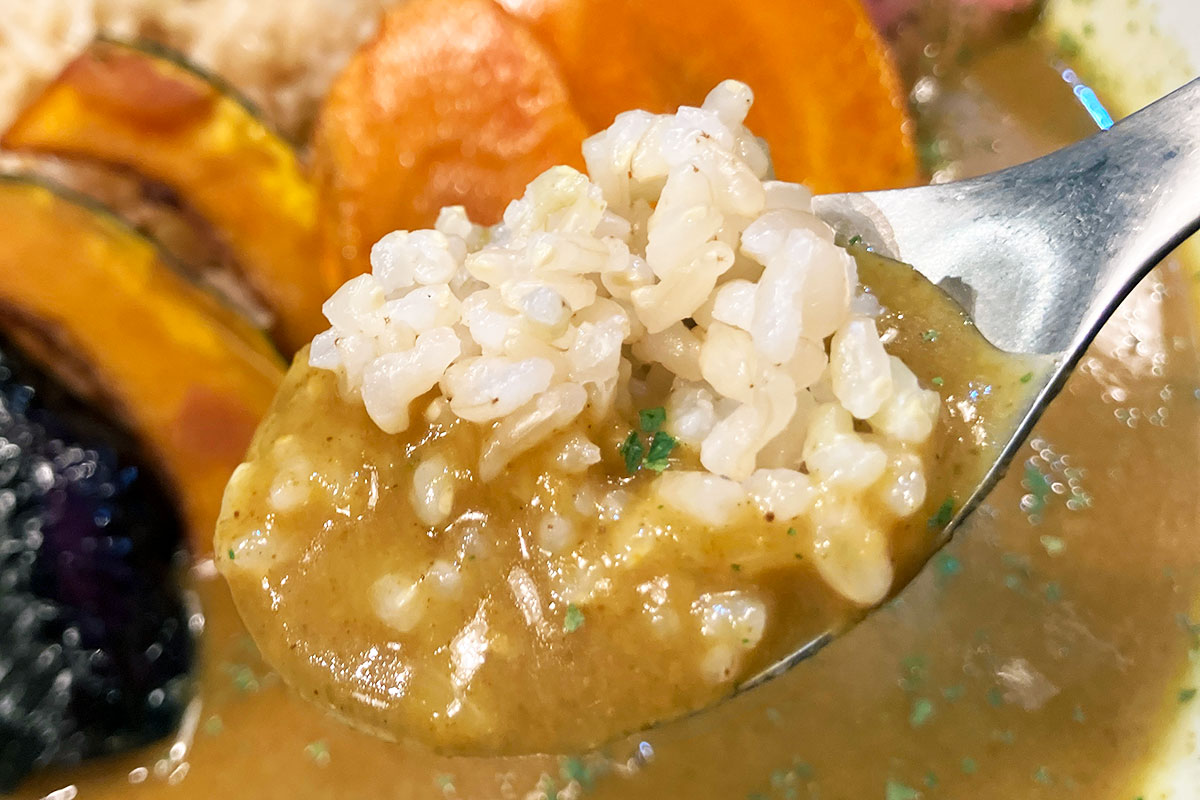 ああ、玄米とこんなに相性がよいカレーが存在しているとは