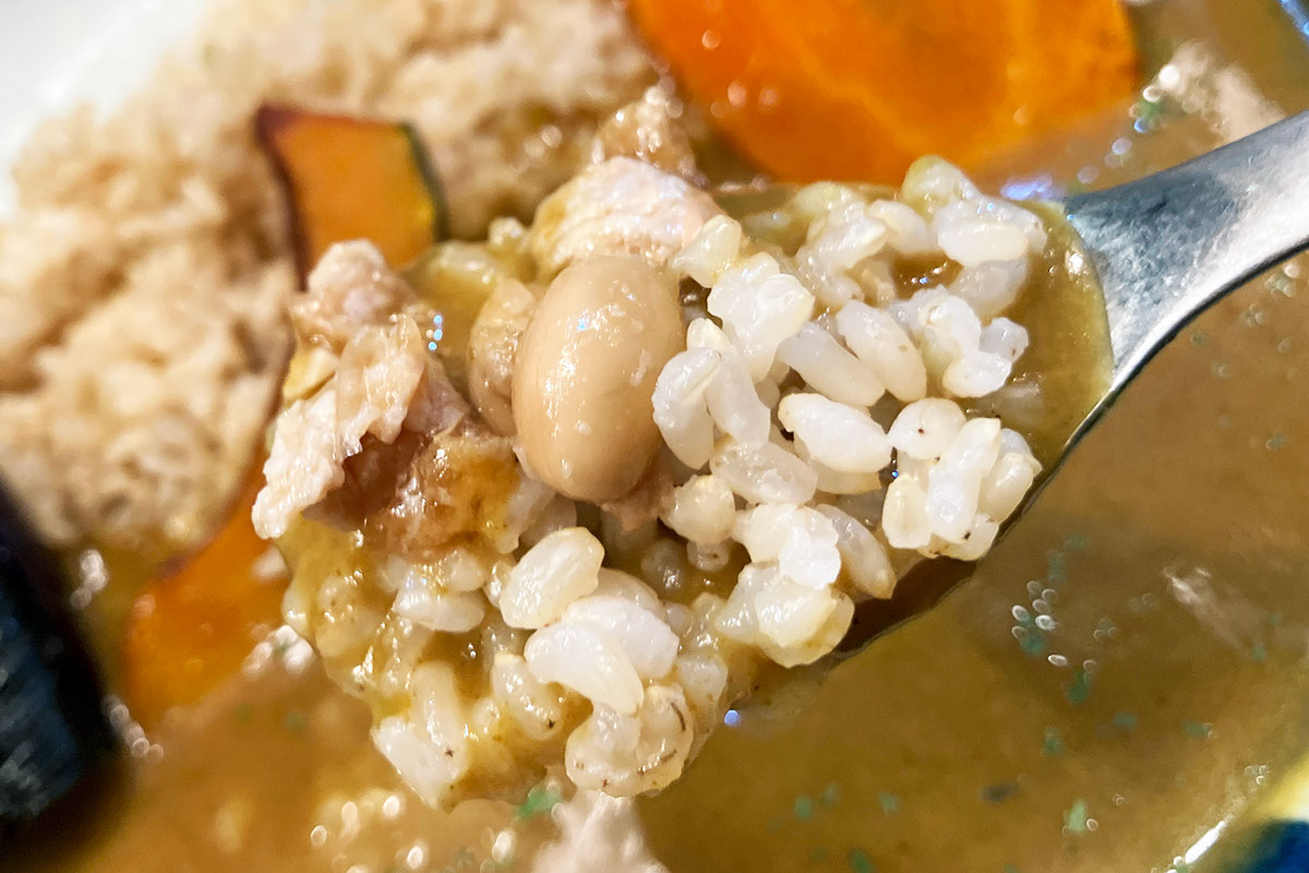 この小鉢とも合わせてみたけど、何でもありですよ、それがカレーという食べ物