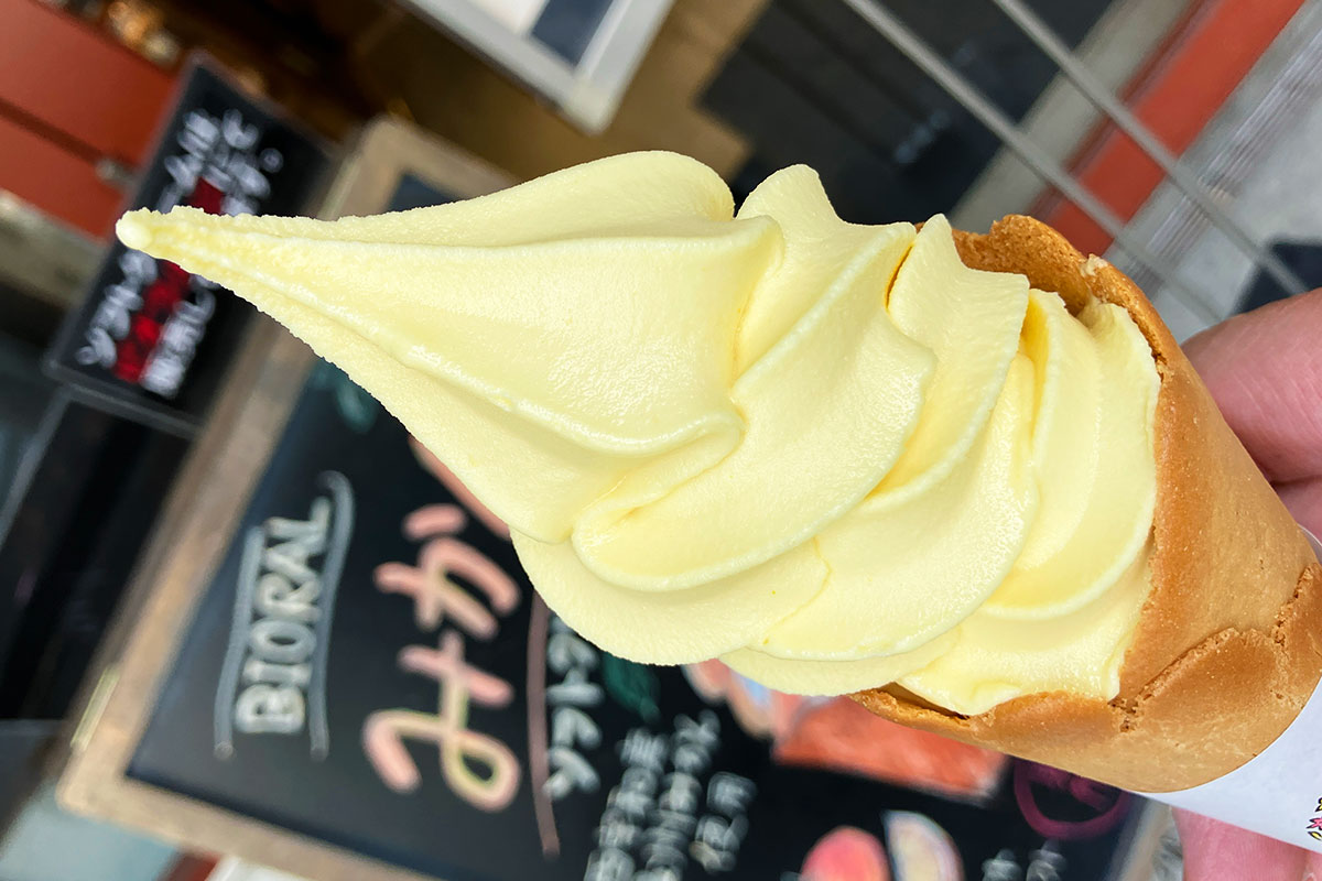 「西宇和産温州みかんのソフトクリーム」410円(税込)
